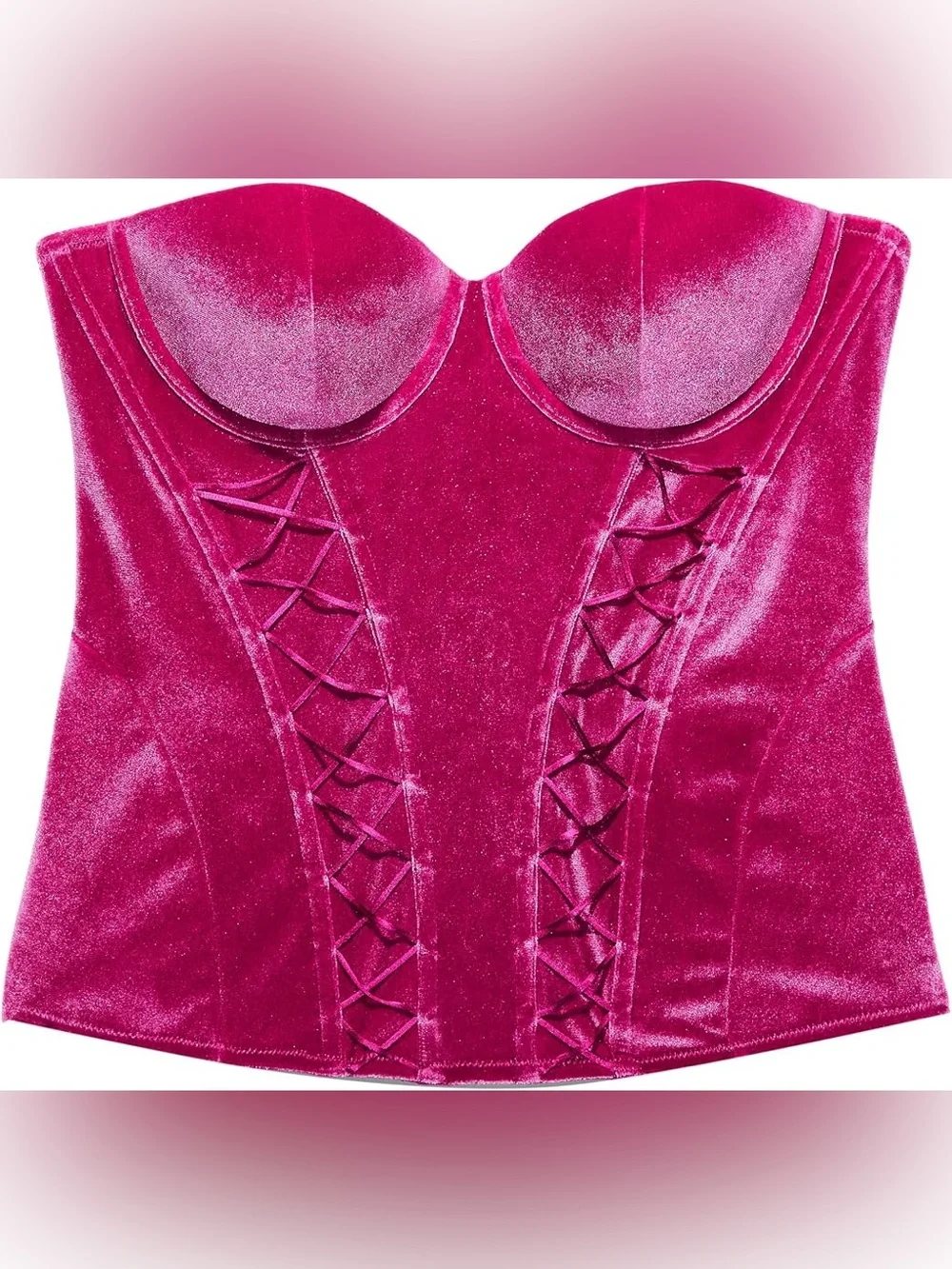 Savage X Fenty Velvet Vixen Bustier and Thong Lingerie Set NWT